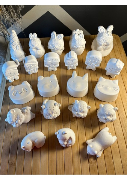 22 Adet Xxl Kurabiye Adam ve Hayvanlar Taş Boyama Çocuk Gelişimi Taş Boyama Seti Etkinlik