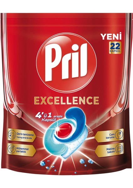 Excellence Bulaşık Kapsülü 22'li 398,2 G 3 Adet