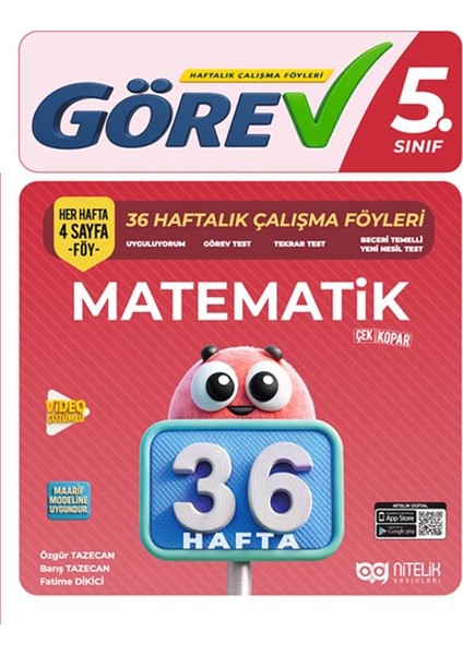 Nitelik 5.sınıf Görev Matematik (36 Hafta)