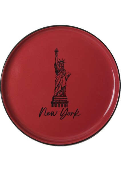 Ülke Temalı Pasta Tabağı 19 cm 2 Adet