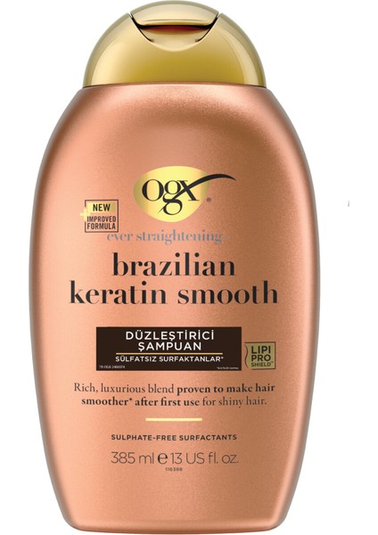 Düzleştirici Brazilian Keratin Smooth Şampuan 385 ml 4 Adet