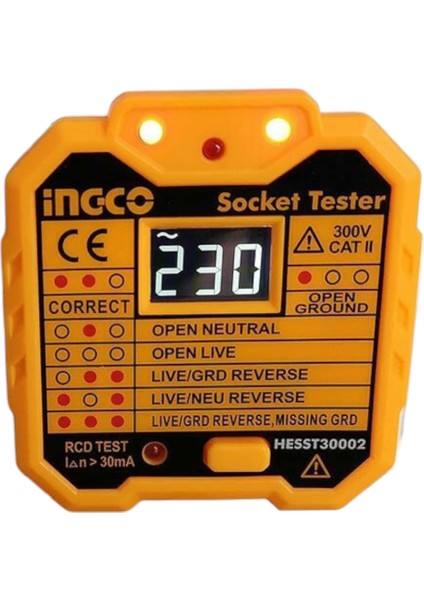 Ingco HESST30002 Soket/priz Test Cihazı 300V/CAT Iı modelleri