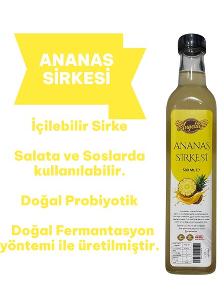 Ananas Sirkesi 500 ml – Katkısız & Fermente – Detoks ve Metabolizma Desteği fiyatları