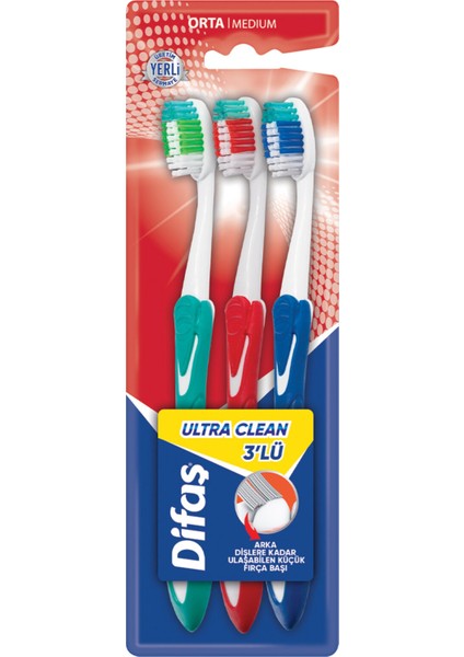 Ultra Clean 3lü Diş Fırçası