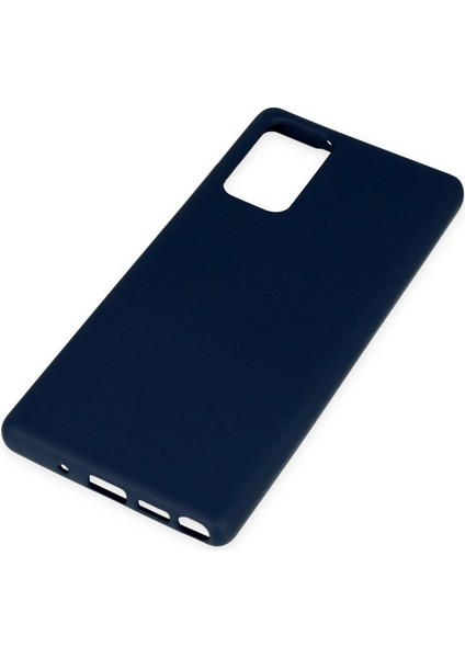 OMR02 Samsung Galaxy Note 20 Kılıf Nano Içi Kadife Silikon - Lacivert modelleri