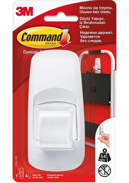 Command Buyuk Boy Jumbo Askı 4 Adet