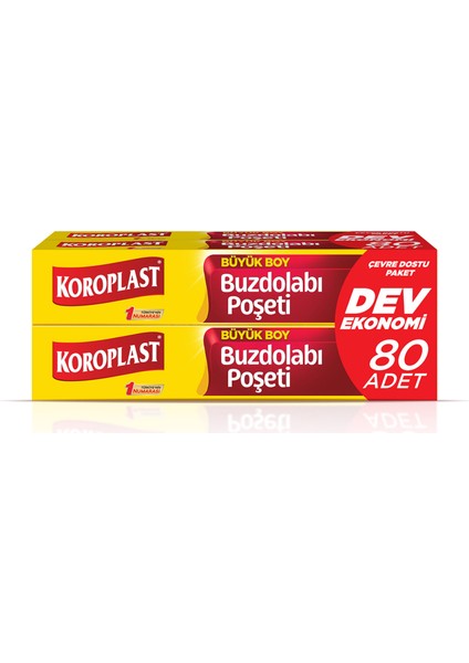 Dev Ekonomi Buzdolabı Poşeti (3+1) Büyük 80'li 4 Adet