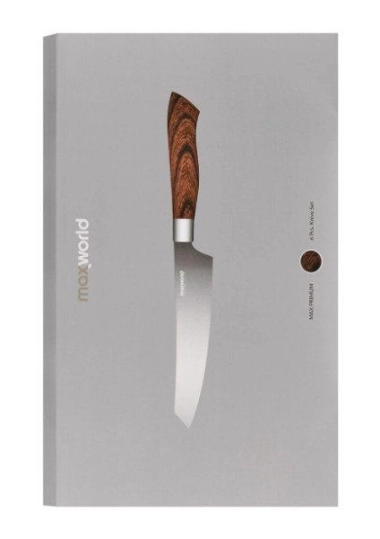 5 Parça Mutfak, Et, Ekmek Sebze ve Kasap Paslanmaz Bileyicili Özel Kutu Bıçak Seti