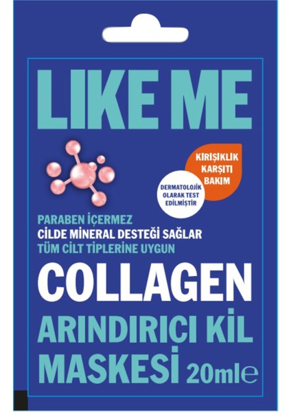 Collagen Arındırıcı Kil Maskesi 20ML 2 Adet