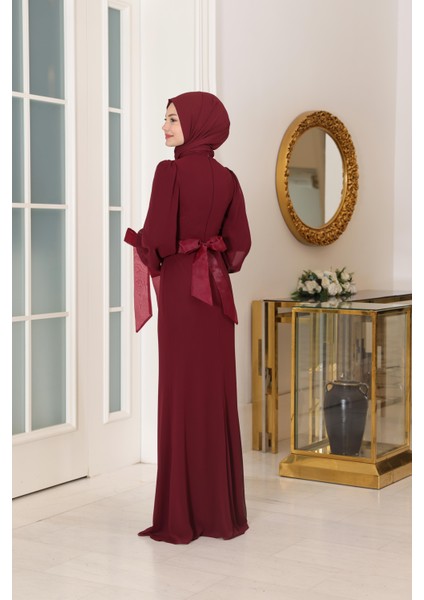 Firuze Abiye Bordo SN110 modelleri