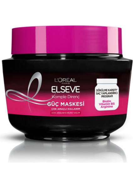L'oréal Paris Elseve Komple Direnç Dökülme Karşıtı Maske 300 ml 4 Adet