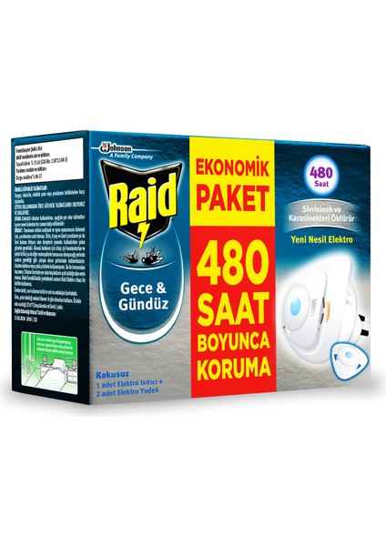 Gece & Gündüz Sinekkovar Cihaz + 2 Yedek 4 Adet