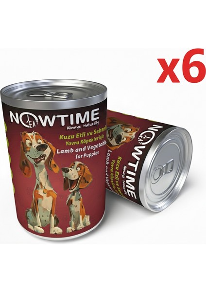 Kuzu Etli ve Sebzeli Natural Konserve Yavru Köpek Maması 400 gr