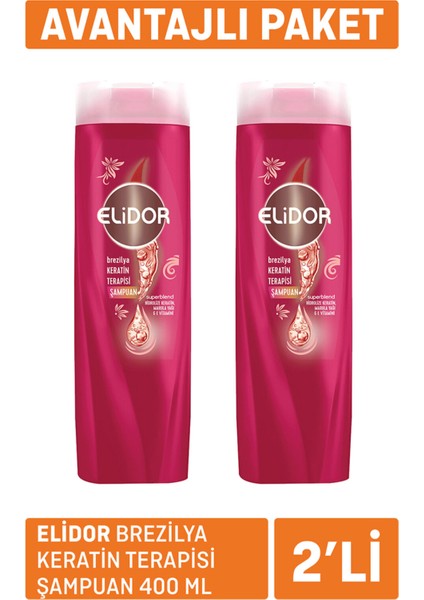 Brezilya Keratin Terapisi Şampuan 2 x 400ML 3 Adet