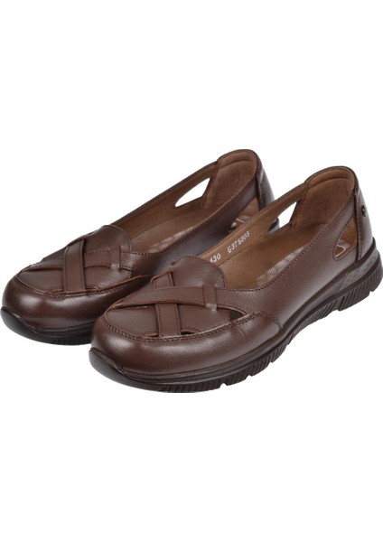 Hakiki Deri Comfort Kadın Ayakkabı For-Anya Taba fırsatları