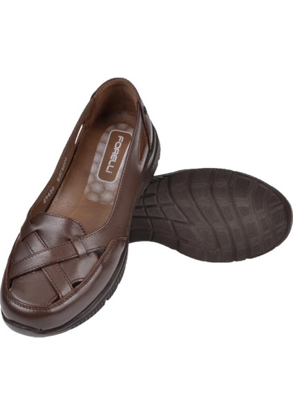 Hakiki Deri Comfort Kadın Ayakkabı For-Anya Taba indirimleri