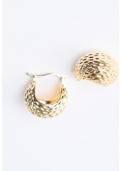 Altın Rengi Dokulu Modern Küpe fiyatları