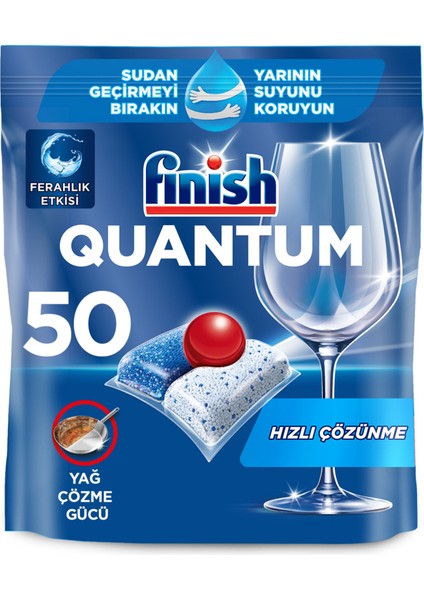Quantum 50 Kapsül Bulaşık Makinesi Deterjanı Tableti 4 Adet