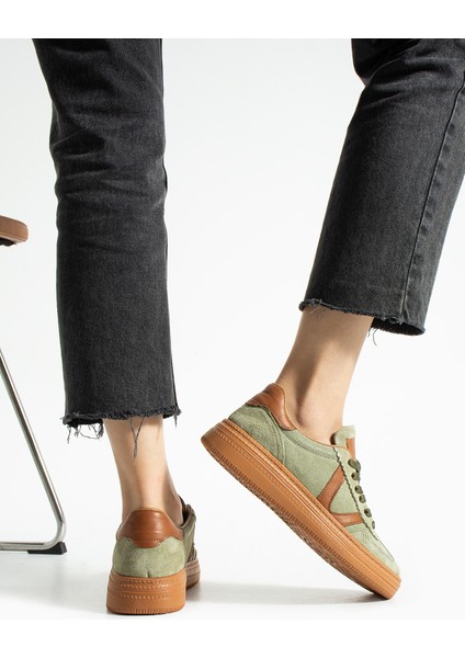 Ceesay Kadın Yeşil Süet Günlük Ayakkabı modelleri