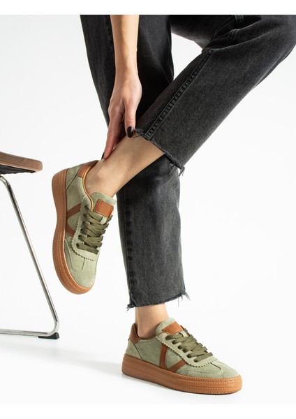 Ceesay Kadın Yeşil Süet Günlük Ayakkabı fırsatları