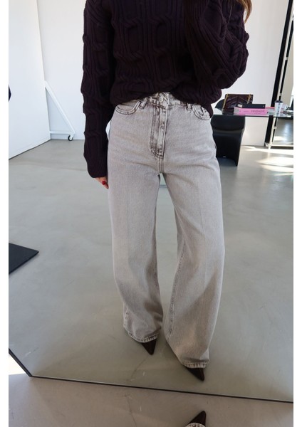 Yıkamalı Geniş Paça Jean fırsatları