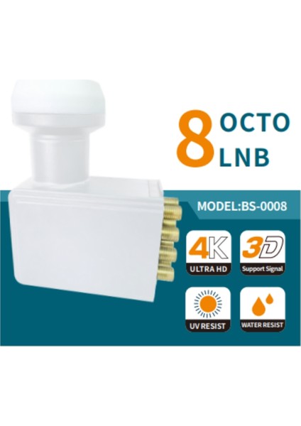 BS-0008 Unıversal Octo 8'li ( Sekizli ) Lnb