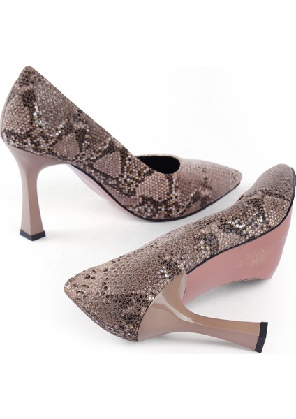 Tamara Yılan Desenli Topuklu Ayakkabı indirimleri