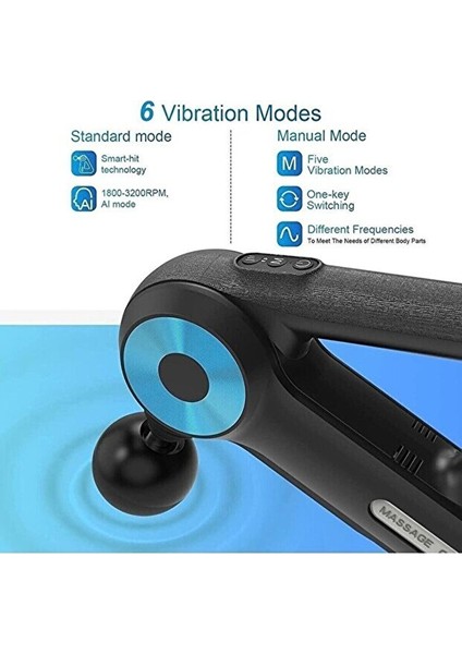 Masaj Aleti 6 Kademeli Masaj Tabancası Şarjlı Sessiz Taşınabilir Masaj Cihazı fırsatları