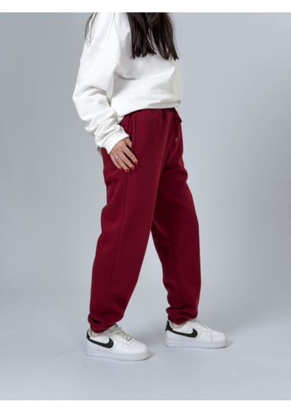 Şardonlu Bordo Kadın Jogger Eşofman COC2537 fiyatları
