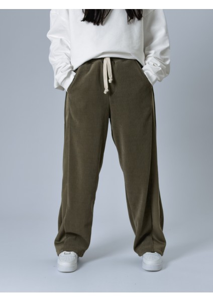 Oversize Haki Kadın Baggy Eşofman COC2533