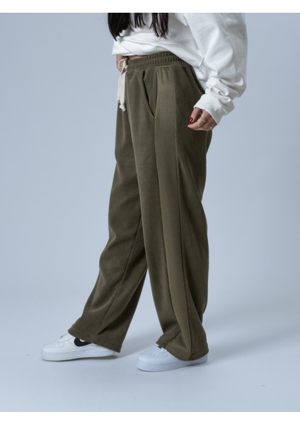 Oversize Haki Kadın Baggy Eşofman COC2533 modelleri