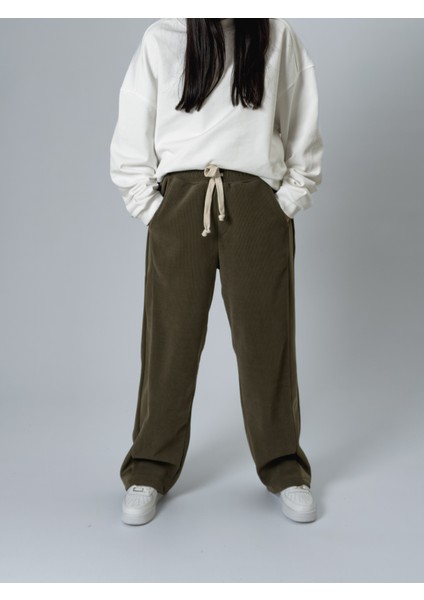 Oversize Haki Kadın Baggy Eşofman COC2533 fırsatları