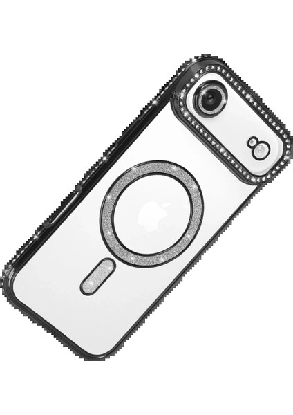 Apple iPhone 17 Air Joke Simli Magneticsafe Kılıf - SIYAH-(5796) - MCT5802-4276 fırsatları