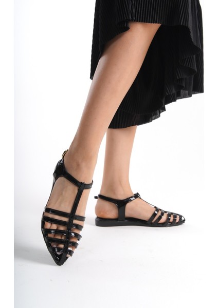 Dorva Bilekten Bantlı Sivri Burun Sandalet