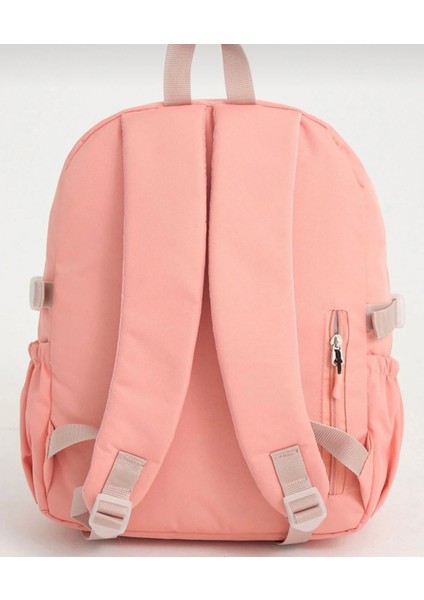 Kore Tarzı Okul Çantası Aksesuarlı Kız Çocuk ve Erkek Çocuk Sırt Çantası Pudra fiyatları