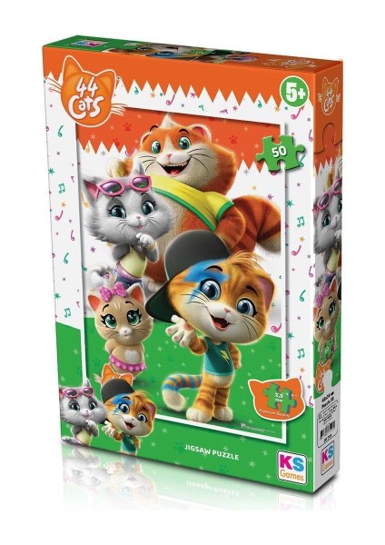 Cat 709 44 Kedi Puzzle 50 Parça - Ks Puzzle