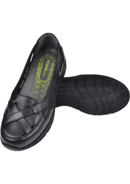 Hakiki Deri Comfort Kadın Ayakkabı For-Anya Siyah indirimleri