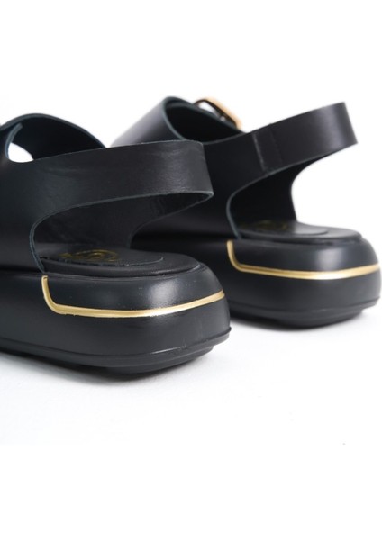 Eva Beyaz Cilt Hakiki Deri Kadın Sandalet