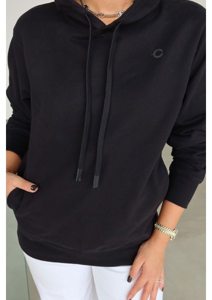 Kapüşonlu Oversize Basic Sweat modelleri