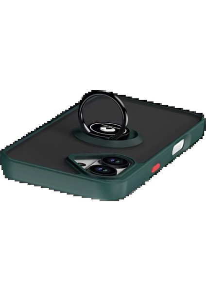 Apple iPhone 17 Montreal Yüzüklü Silikon Kapak - YEŞIL-(5796) - MCT5143-6775 fırsatları