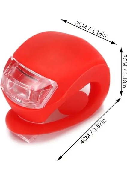 2'li LED Bisiklet Lambası Ön ve Arka Için Aydınlatma Seti 3 Modlu Çakarlı Işık