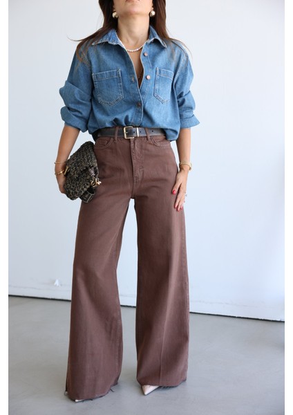 Paçası Kesik Likralı Bol Paça Jean modelleri