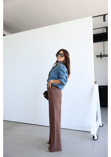 Paçası Kesik Likralı Bol Paça Jean fırsatları