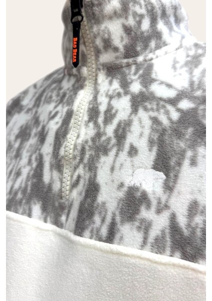 Erkek Beyaz Polar Yarım Fermuarlı Erkek Polar Too Much Half Zıp fiyatları