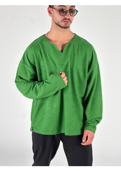 Tasarım Yeşil Erkek Sweatshirt COC1057 fiyatları