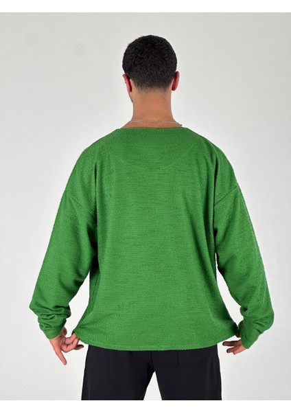 Tasarım Yeşil Erkek Sweatshirt COC1057 fırsatları