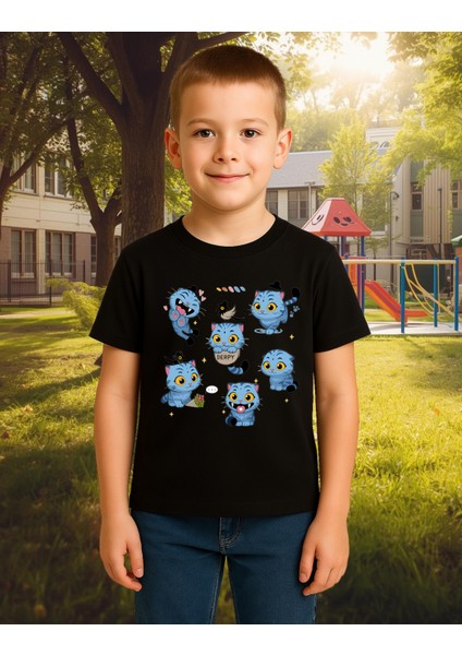 Kpop Demon Hunters Sevimli Derpy Kısa Kollu Baskılı Unisex Çocuk Tişört (4-13 Yaş) modelleri