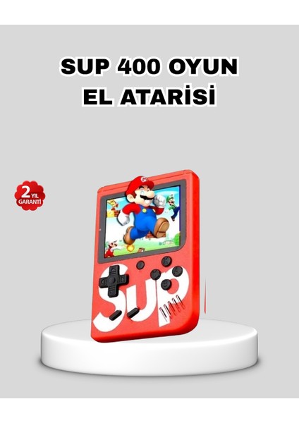 Sup Retro El Konsolu – 500 Oyun 2 Oyunculu 3 Inç Ekran Taşınabilir Şarjlı At - SBS9654-5326