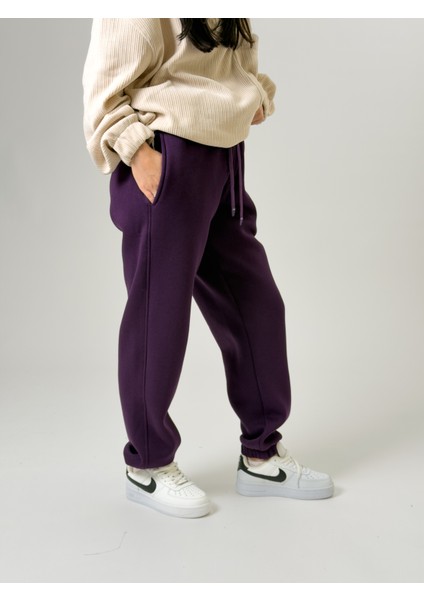 Şardonlu Mor Kadın Jogger Eşofman COC2541 modelleri
