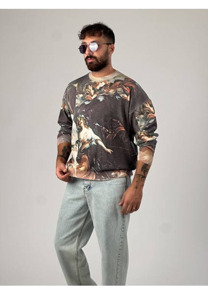 Desenli Old Erkek Sweat COC1027 modelleri